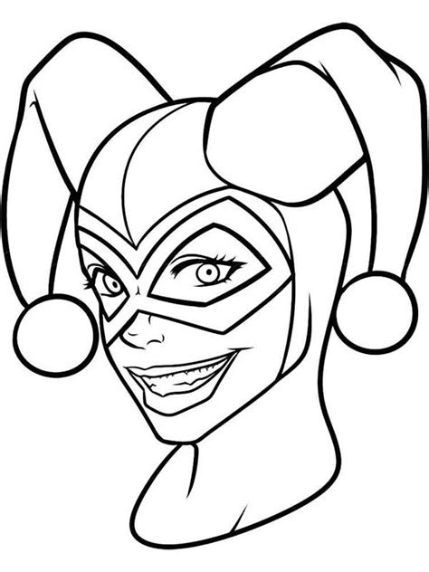 desenho alerquina|Desenhos de Arlequina (Harley Quinn) para Colorir